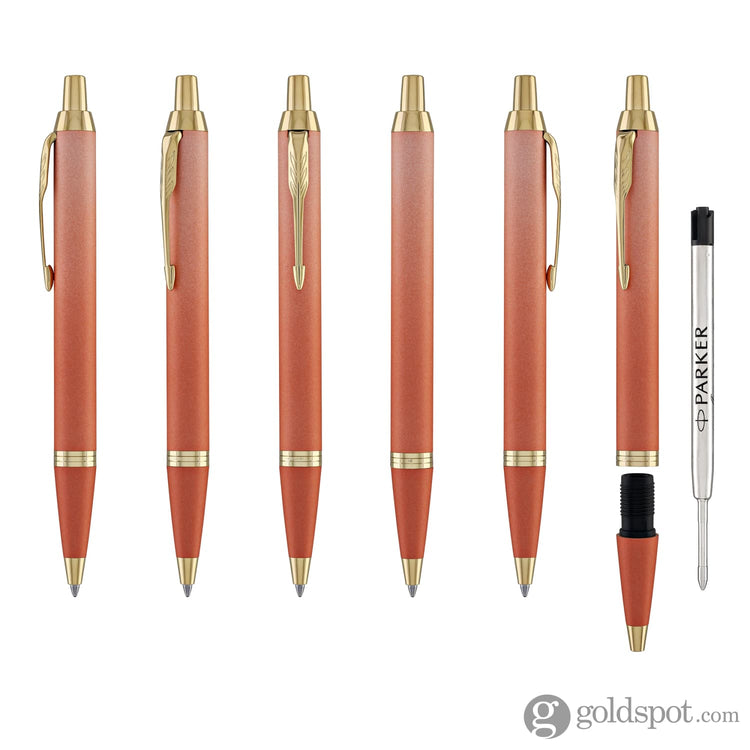 Parker IM Writing Rituals Ballpoint Pen in Uplifting Orange Gradient with Gold Trim Ballpoint Pens