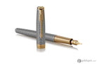Parker Sonnet Prestige Fountain Pen in Silver with Ciselé Pattern - 18K Gold Fountain Pen