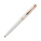Pelikan Souveran 600 Ballpoint Pen in White & Rose Gold Trim Ballpoint Pen