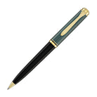 Pelikan Souveran K800 Ballpoint Pen in Black & Green with Gold Trim Ballpoint Pens