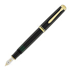 Pelikan Souveran M600 Fountain Pen in Black with Gold Trim - 14K Gold Fountain Pen