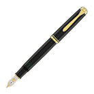 Pelikan Souveran M800 Fountain Pen in Black with Gold Trim - 18K Gold Fountain Pen