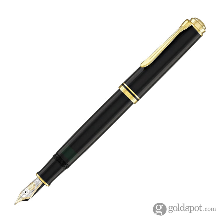 Pelikan Souveran M800 Fountain Pen in Black with Gold Trim - 18K Gold Fountain Pen
