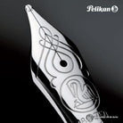 Pelikan Souveran M805 Fountain Pen in Black & Blue with Silver Trim - 18K Gold Fountain Pens