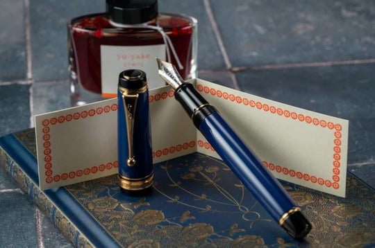 Pilot Custom Urushi Fountain Pen in Prussian Blue - 18K Gold