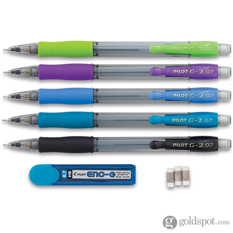 Pilot G2 Mechanical Pencils in Assorted Colors - Fine Point - Pack of 5 Mechanical Pencils