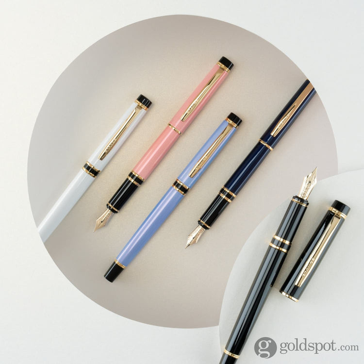 Pilot Grance Fountain Pen in Deep Navy Blue - 14k Gold Nib Fountain Pen