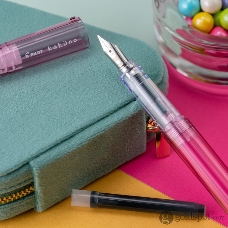 Pilot Kakuno Fountain Pen in Translucent Pink