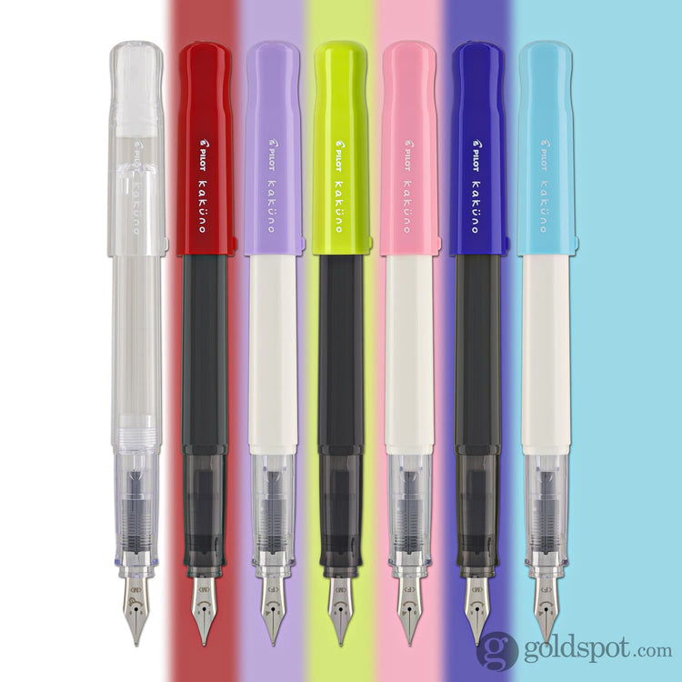 Pilot Kakuno Fountain Pen in Turquoise/White - Fine Point Fountain Pen
