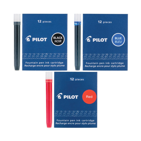 Pilot Namiki IC50 Ink Cartridge in Black, Blue & Red - Pack of 12