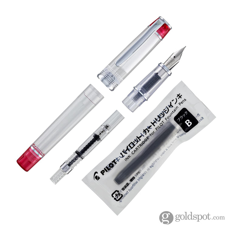 Pilot Prera Clear Fountain Pen in Red Fountain Pen