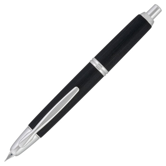 Pilot Vanishing Point Fountain Pen in Birchwood Black - 18K Gold