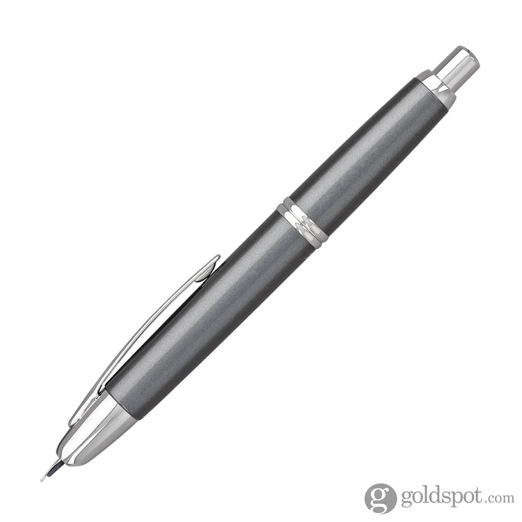 Pilot Vanishing Point Fountain Pen in Gun Metal Gray & Rhodium - 18K Gold Fountain Pen