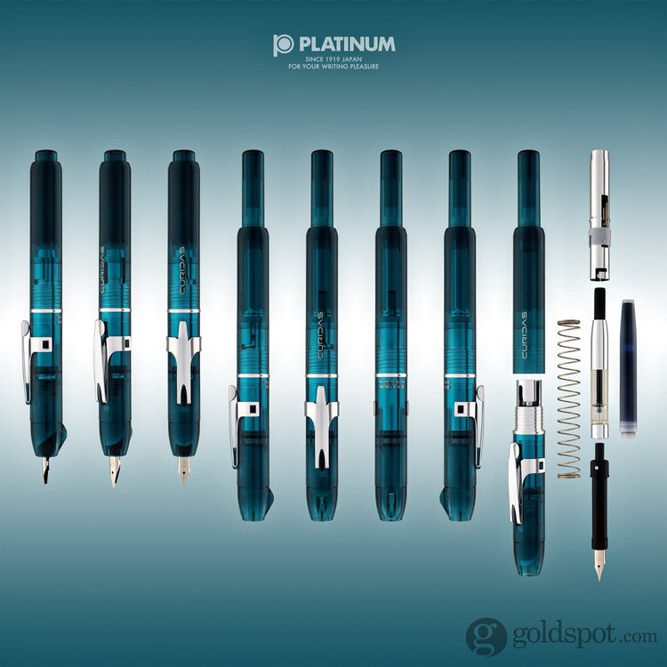 Platinum Curidas Retractable Urban Green Fountain Pen Fountain Pen