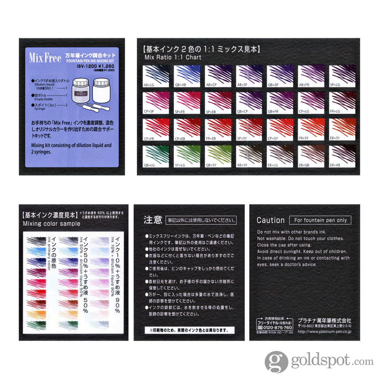 Platinum Mixable Bottled Ink in Aqua Blue - 60 mL Bottled Ink