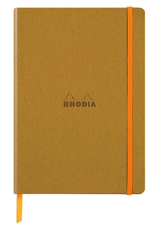 Rhodia 5.5 in x 8.25 Rhodiarama Softcover Notebook in Gold