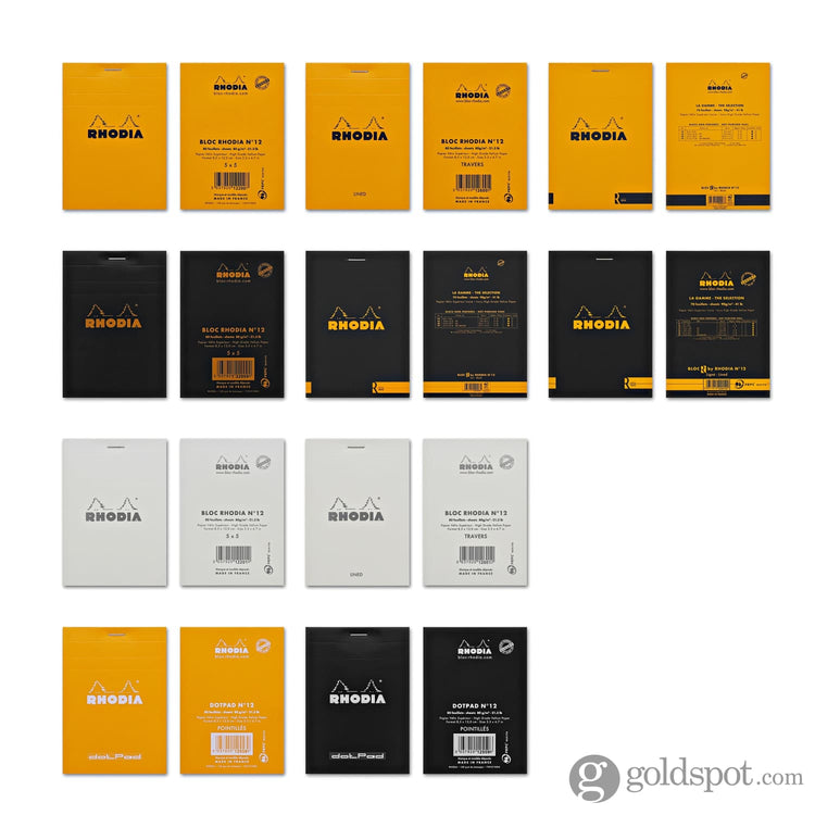 Rhodia Staplebound Notepad in Black - 3.375 x 4.75 Notebooks Journals