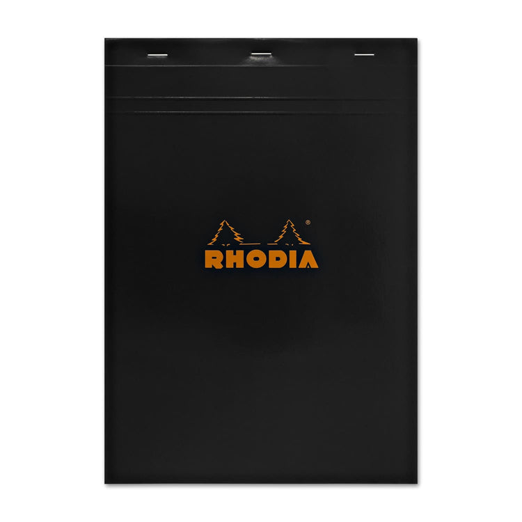 Rhodia No. 18 Staplebound 8.25 x 11.75 Notepad in Black Notebooks Journals