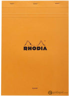 Rhodia No. 18 Staplebound 8.25 x 11.75 Notepad in Orange Blank Notepads