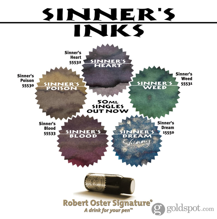 Robert Oster Bottled Ink in Sinner’s Poison 50 mL Bottled Ink
