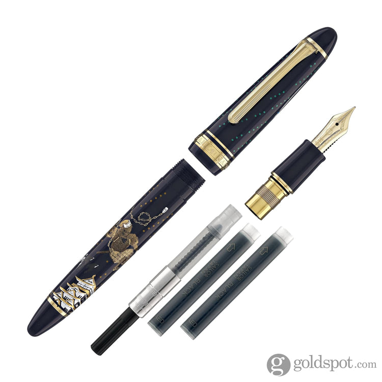 Sailor 1911 Standard Ninja Fountain Pen in Kusarigama with Gold Trim - 14K Gold Fountain Pen