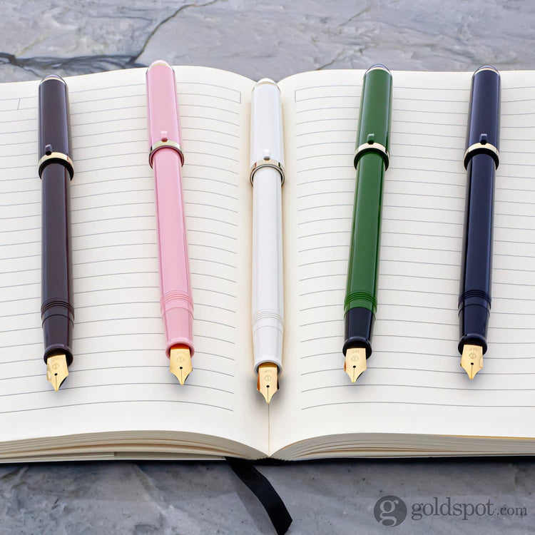 Sailor Compass Fude De Mannen Calligraphy Fountain Pen in Dark Blue - 40 Degree Fude Calligraphy Pens