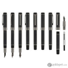 Sailor Cylint Fountain Pen in Black Stainless Steel - 21kt Gold Nib Fountain Pen