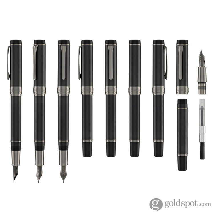 Sailor Cylint Fountain Pen in Black Stainless Steel - 21kt Gold Nib Fountain Pen