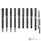 Sailor Cylint Fountain Pen in Matte Black Stainless Steel - 21kt Gold Nib Fountain Pen