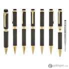 Sailor Cylint Niigata Shikki Ballpoint Pen in Oborogin (Hazy Silver) with Gold IP Trim Ballpoint Pens