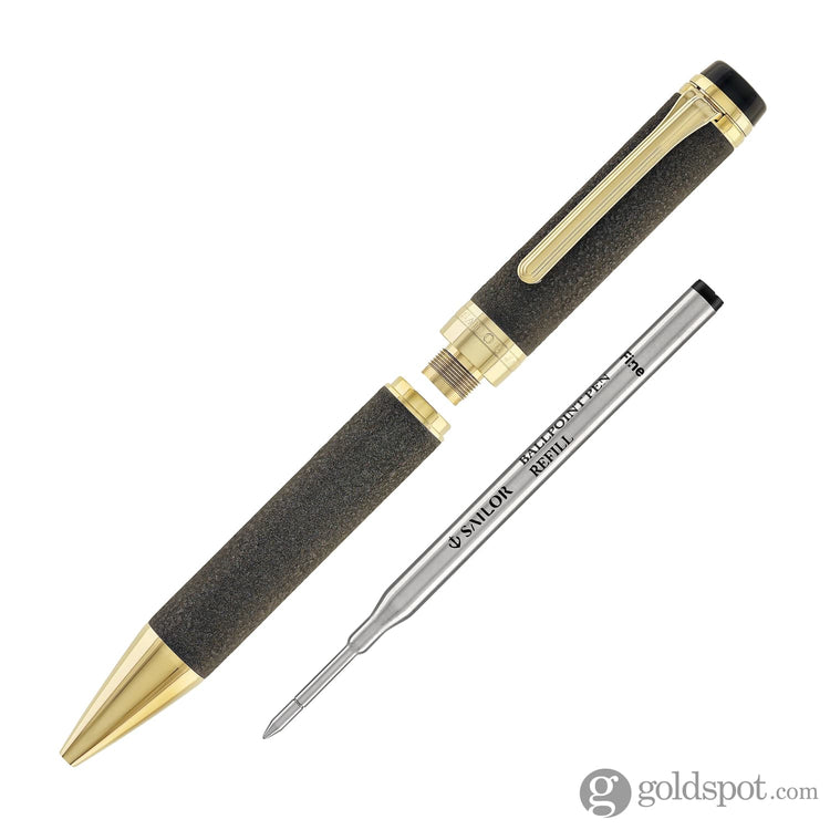 Sailor Cylint Niigata Shikki Ballpoint Pen in Oborogin (Hazy Silver) with Gold IP Trim Ballpoint Pens