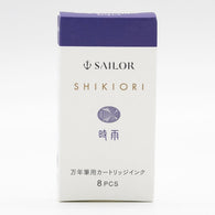 Sailor Four Seasons Shikiori Ink Cartridges in Shigure (Rain Showers) Pack of 8