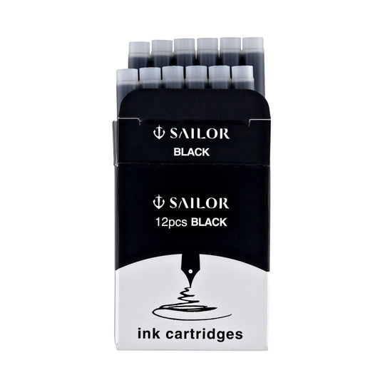 Sailor Jentle Black Ink Cartridges – 12 Pack