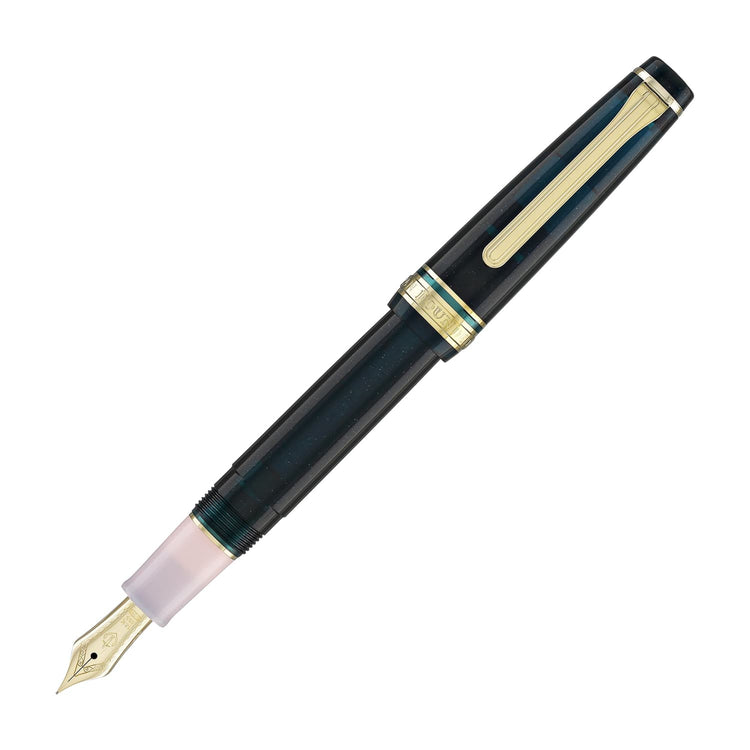 Sailor Pro Gear Slim Shikiori Sansui Fountain Pen in Summer - Komakusa with Gold Trim - Medium Fine Point Fountain Pens