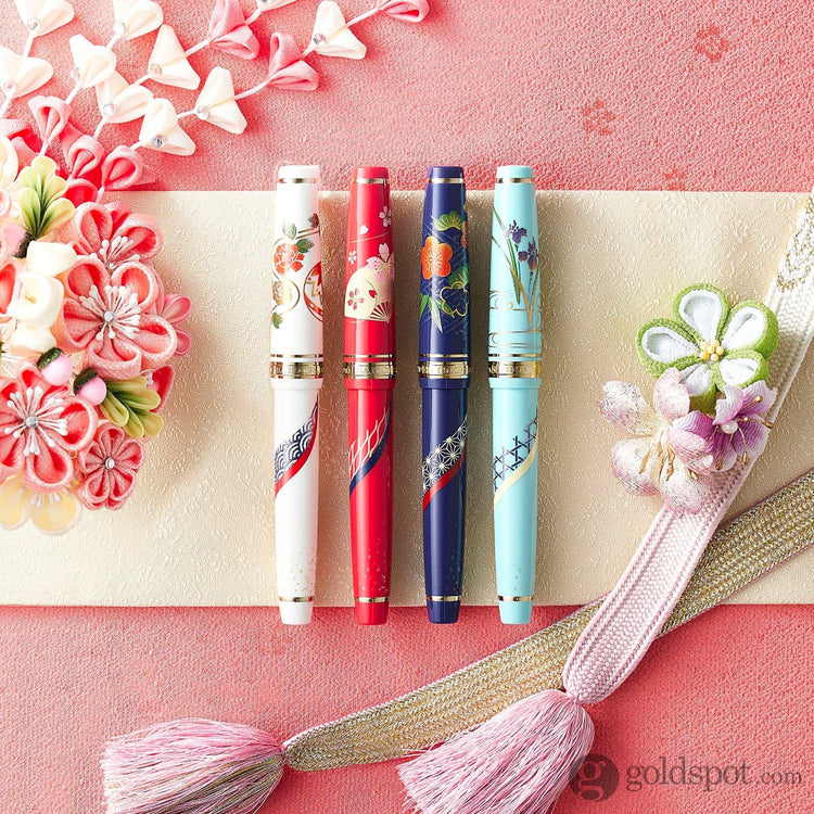 Sailor Professional Gear Slim ’Kimono’ Fountain Pen in Happiness with Gold IP - 14K Gold Fountain Pen