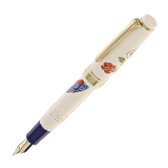 Sailor Professional Gear Slim 'Kimono' Fountain Pen in Happiness with Gold IP - 14K Gold