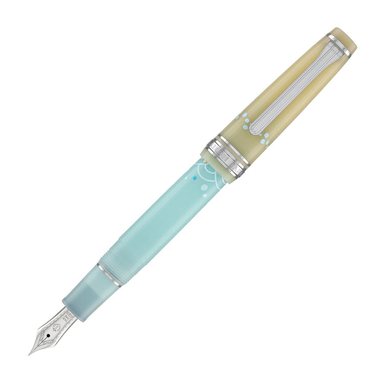 Sailor Professional Gear Slim ’Princess Raden’ Fountain Pen in Princess Koto with Silver Trim - 14K Gold