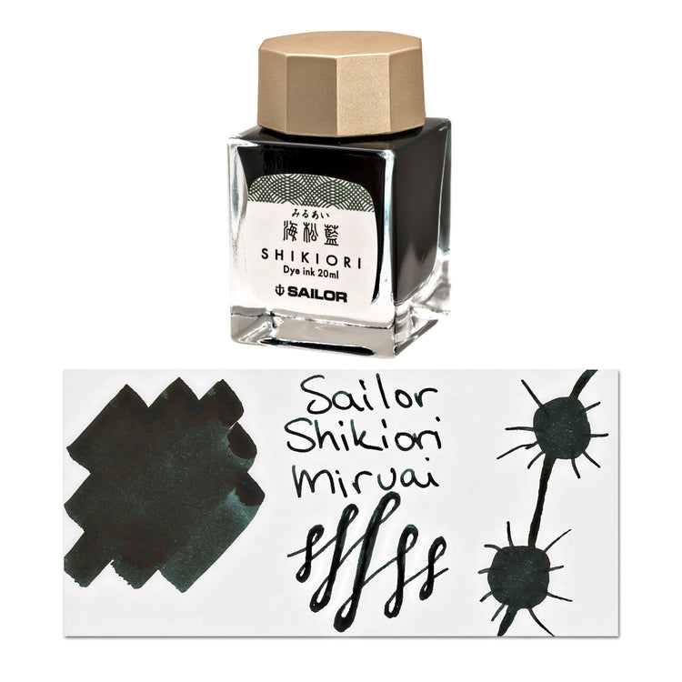 Sailor Shikiori Bottled Ink in Miruai (Seaweed Indigo) - 20 mL Bottled Ink