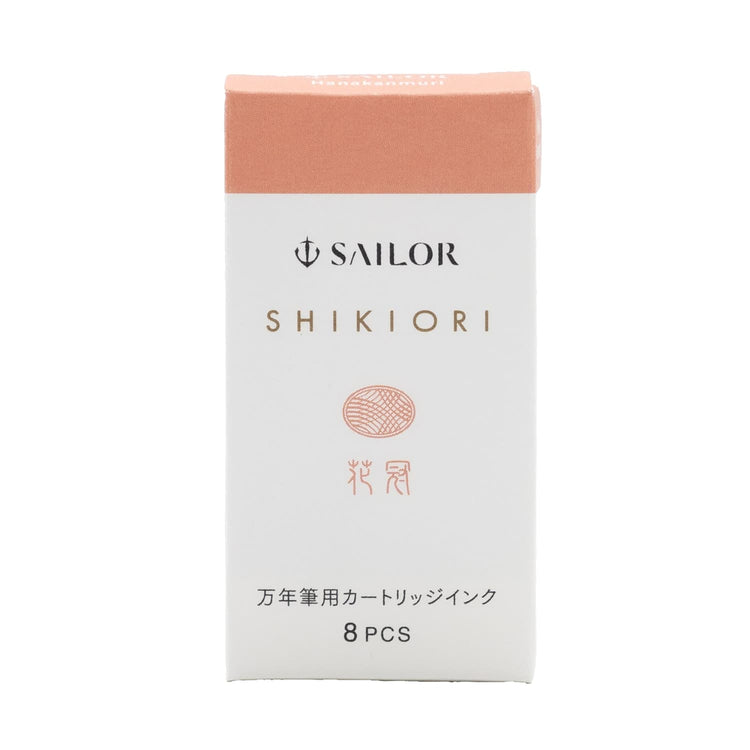 Sailor Shikiori Nature Nostalgia Ink Cartridges in Pink Garland (Hanakanmuri) Fountain Pen Cartridges