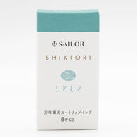 Sailor Shikiori Sound of Rain Ink Cartridge in Shitoshito (Spring rain) - Pack of 8