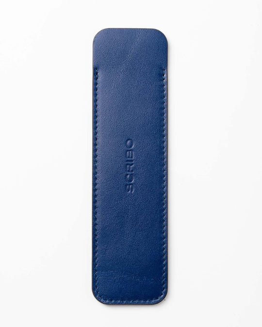 Scribo Astuzen Single Leather Pen Pouch in Blu Pop