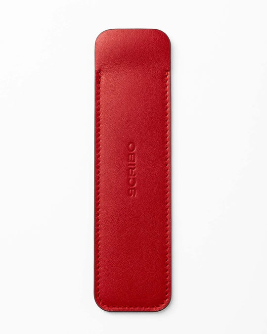 Scribo Astuzen Single Leather Pen Pouch in Rosso Melograno