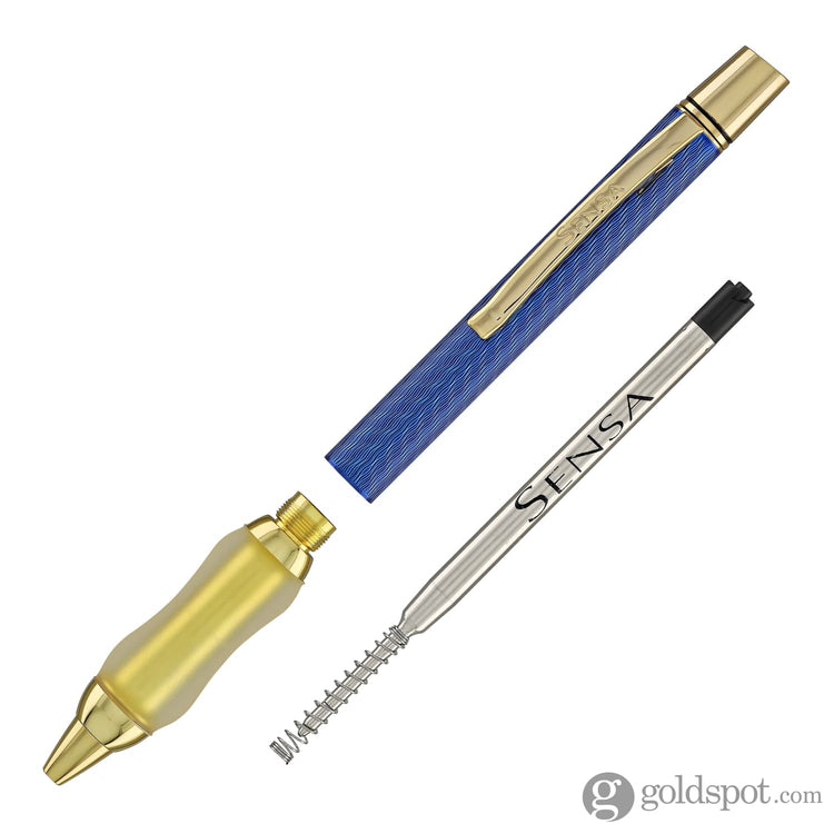 Sensa Herringbone Jewels Ballpoint Pen in Sapphire Blue Pens