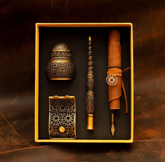 Sepia Accessories Infinite Stars Brass Seljuk Calligraphy Set