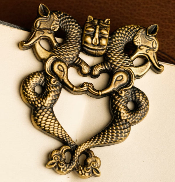 Sepia Accessories Twin Dragons Brass Page Holder Accessories