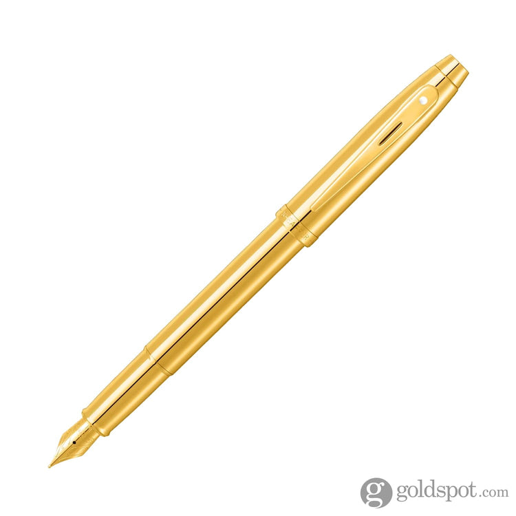 Sheaffer 100 Fountain Pen in PVD Gold Fine Fountain Pen