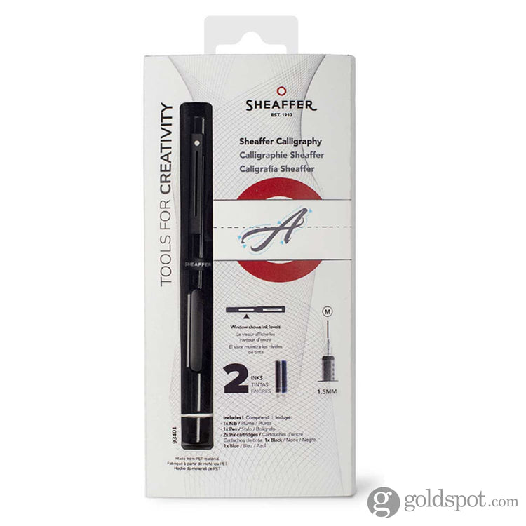 Sheaffer Calligraphy Fountain Pen in Black Set Medium Calligraphy Pens
