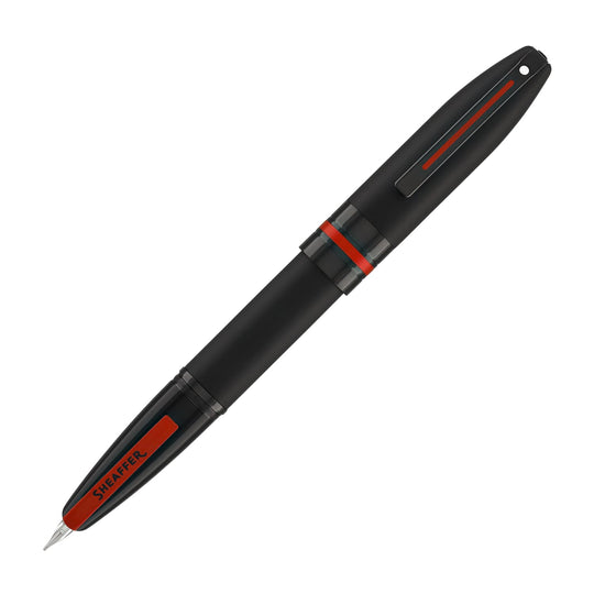 Sheaffer Icon Fountain Pen in Matte Black Lacquer with Red PVD Trim