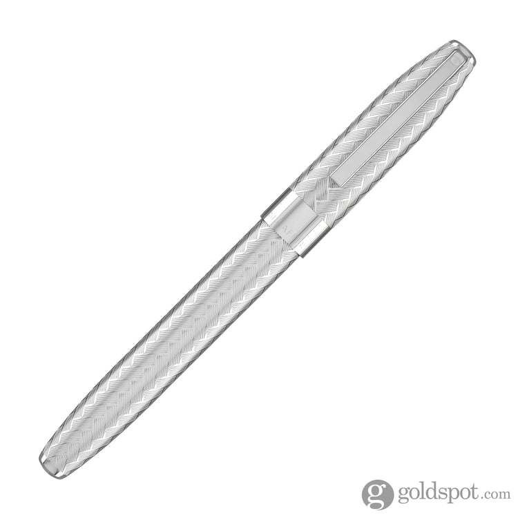 Sheaffer Legacy Rollerball Pen in Polished Chrome with Chevron Engraving Pattern Rollerball Pen