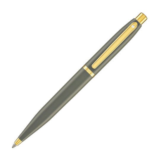 Sheaffer VFM Ballpoint Pen in Light Grey with Gold PVD Trim